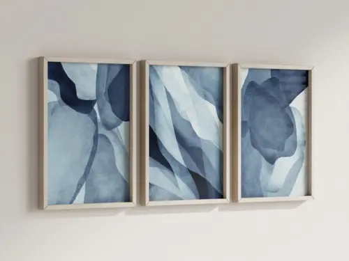 Kit 3 Quadros Decorativo Moldura Arte Pintura Sala Quarto F