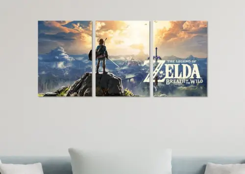 Kit 3 Placas Decorativas Quadro Zelda Link Gamer