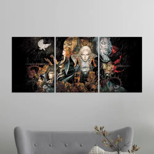 Kit 3 Placas Quadros Decorativos Castlevania Game