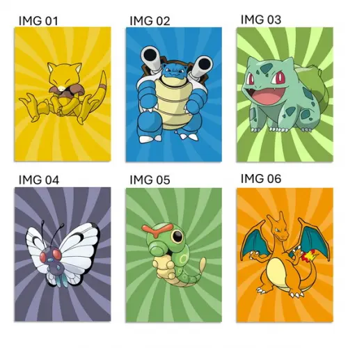Placa Decorativa Quadro Pokémon Vários Img 01-20