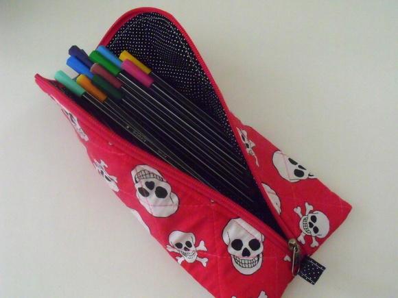 Estojo Organizador Feminino Caveiras Pink