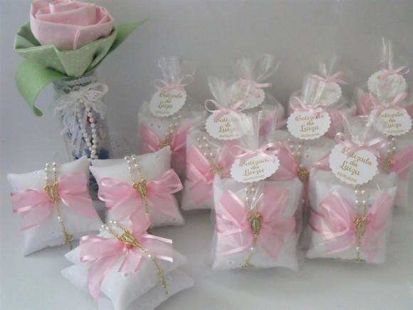 Lembrança Batizado Menina Sachê Perfumado