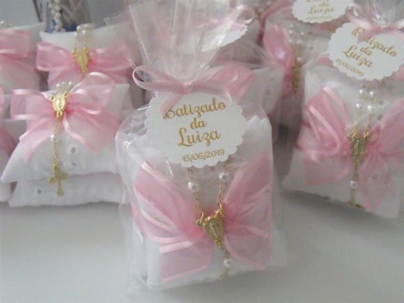 Lembrança Batizado Menina Sachê Perfumado