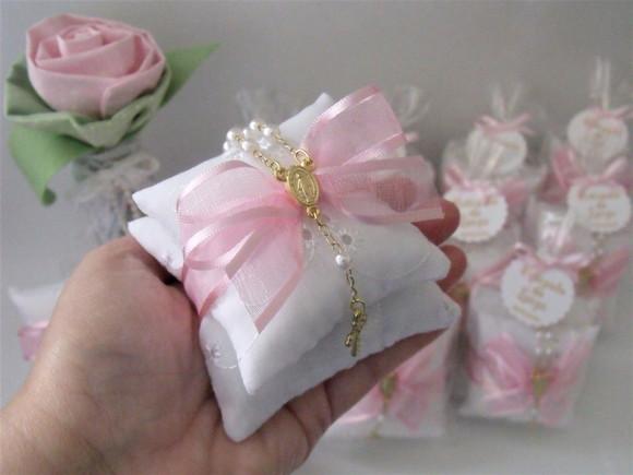 Lembrança Batizado Menina Sachê Perfumado