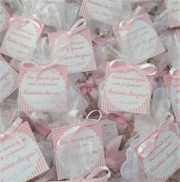 Lembrança Maternidade Menina Sachê Perfumado