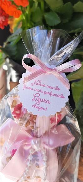 Lembrança Personalizada Maternidade Sachê com Nome Bebê
