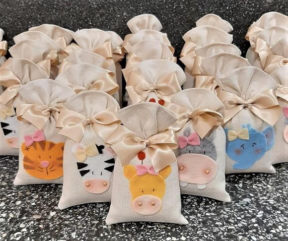 Lembrança Safari Bebê Sachê Perfumado