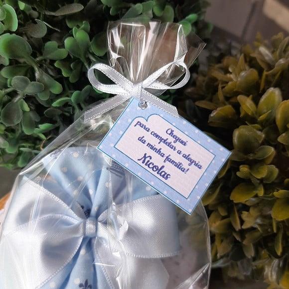 Lembrancinha Maternidade Menino Sachê Personalizado com Nome