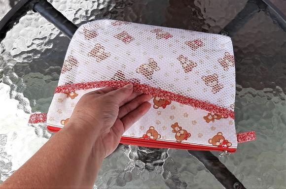 Necessaire do Bebê Porta Fraldas e Porta Lenço Umedecido Ursinh