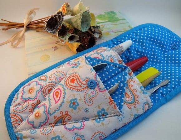 Porta kit manicure com bolsinho Porta Alicate de Unha