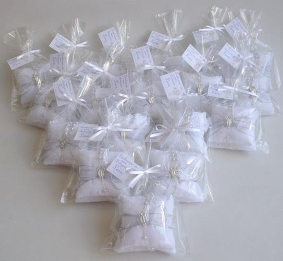 Sachê Perfumado com Terço Lembrancinha Batizado Comunhão