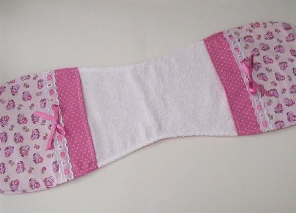 Kit Paninho De Ombro Com Bolsos E Toalhinha De Boca Menina