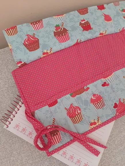 Estojo de Rolinho para 60 Lapis de Cor Tecido Organizador