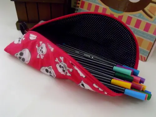 Estojo Organizador Feminino Caveiras Pink