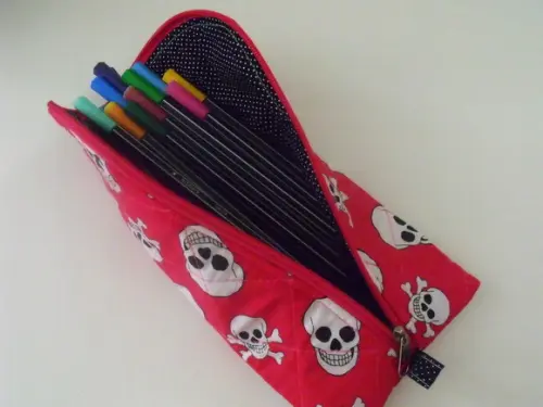 Estojo Organizador Feminino Caveiras Pink
