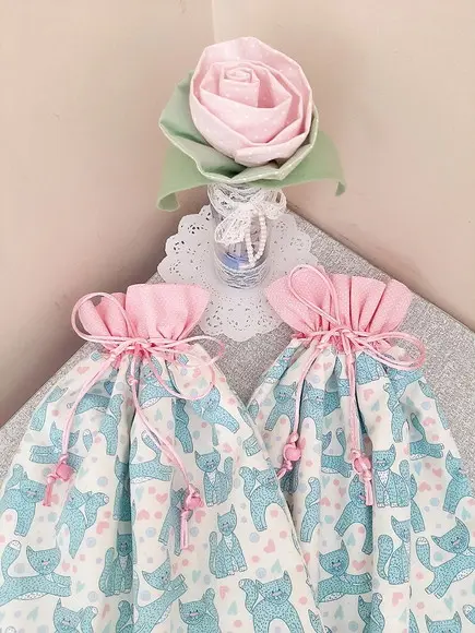 Kit Saquinhos para Roupa Limpa e Suja | Maternidade e Escolinha Menina