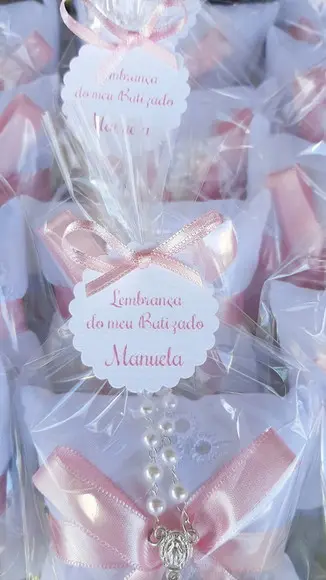 Lembrança Batizado Comunhão Sachê Mini Almofada com Tercinho