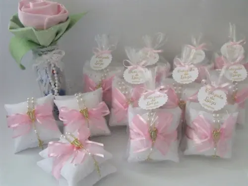 Lembrança Batizado Menina Sachê Perfumado