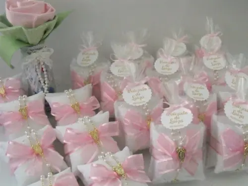 Lembrança Batizado Menina Sachê Perfumado