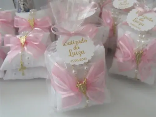 Lembrança Batizado Menina Sachê Perfumado