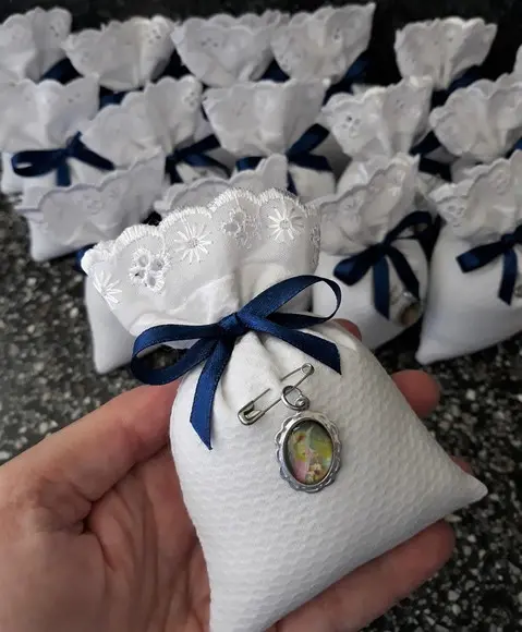 Lembrança Maternidade Batizado Sachê Anjo da Guarda