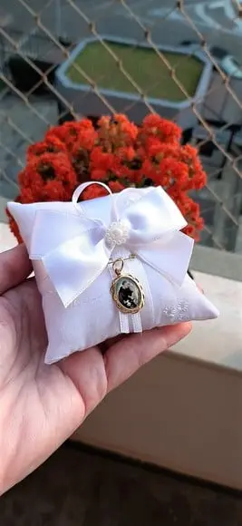 Lembrança Sachê com Medalhinha de Santo