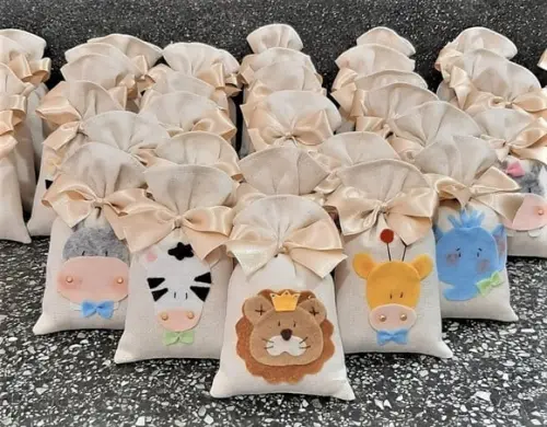 Lembrança Safari Bebê Sachê Perfumado