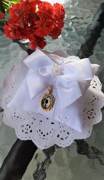 Lembrança Sachê com Medalhinha de Santo
