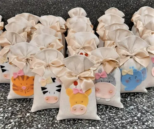 Lembrança Safari Bebê Sachê Perfumado