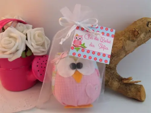 Lembrancinha Chá de Bebê Maternidade Corujinha Perfumada
