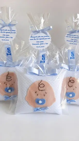 Lembrancinha de Maternidade Menino Sachê com Nome