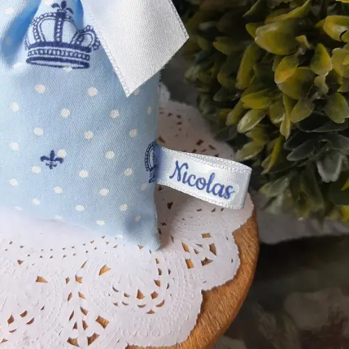 Lembrancinha Maternidade Menino Sachê Personalizado com Nome