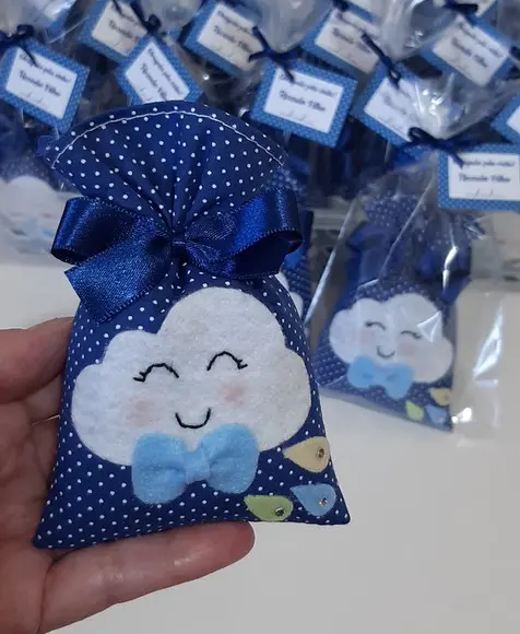 Lembrancinha Nascimento Sachê Perfumado Nuvem
