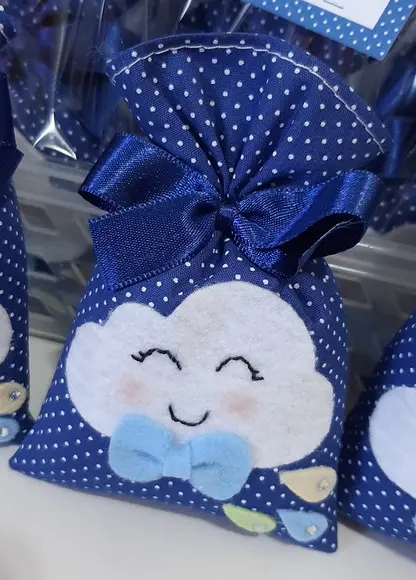 Lembrancinha Nascimento Sachê Perfumado Nuvem