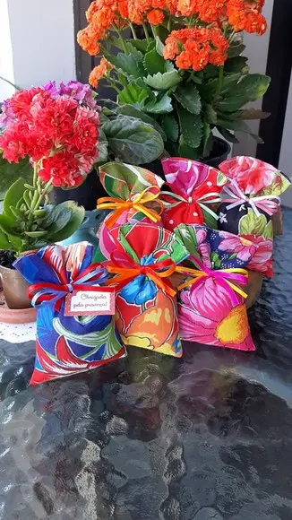 Lembrancinha Sachê Perfumado em Chita Charraiá Festa Junina