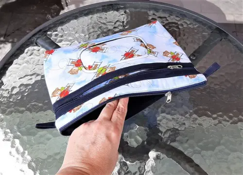 Necessaire do Bebê Porta Fraldas e Lenço Umedecido Ursinho