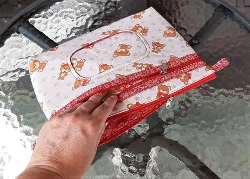 Necessaire do Bebê Porta Fraldas e Porta Lenço Umedecido Ursinh