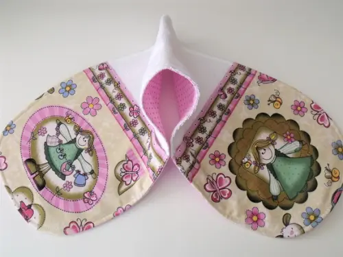 Pano de Ombro para Bebê Menina Amamentação e Arroto