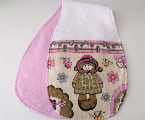 Paninho de Ombro Menina Toalhinha para Bebê Arrotar