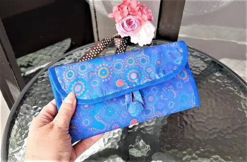 Porta Joias De Tecido Artesanal Organizador De Bolsa E Viagem