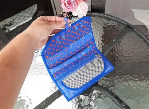 Porta Joias De Tecido Artesanal Organizador De Bolsa E Viagem