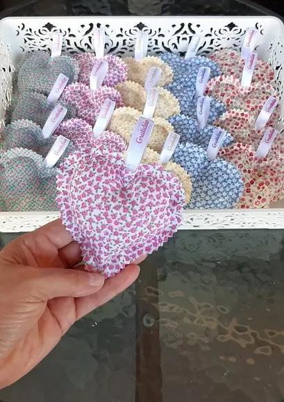 Sachê Pefumado Coração Personalizado com Nome ou Palavra