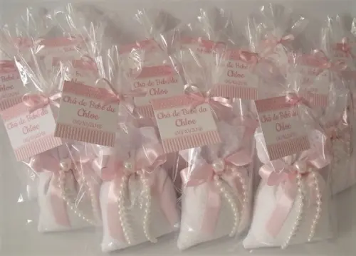 Sachê Perfumado Lembrancinha Chá de Bebê Maternidade Menina