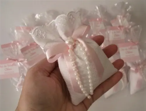 Sachê Perfumado Lembrancinha Chá de Bebê Maternidade Menina
