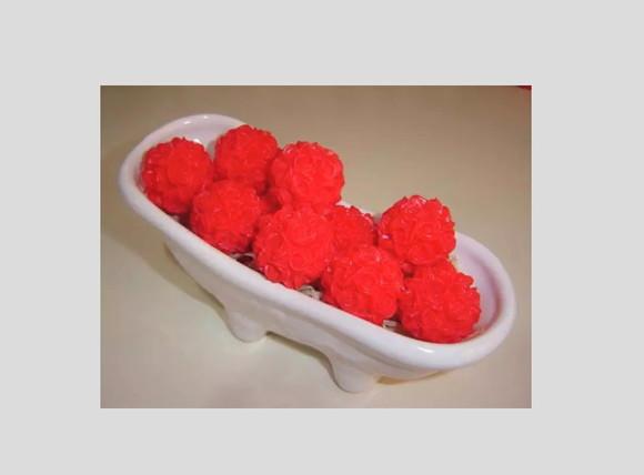 Lembrancinha Esfera Floral Flor Cassino Naipe Mini Sabonete
