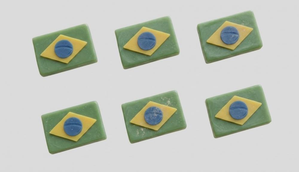 Lembrancinha Bandeira do Brasil Copa do Mundo turismo patriota pa