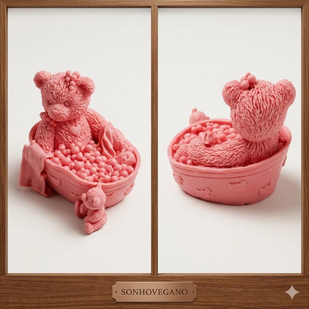 Lembrancinha Urso na Banheira Maternidade cha de bebe Ursinho ani