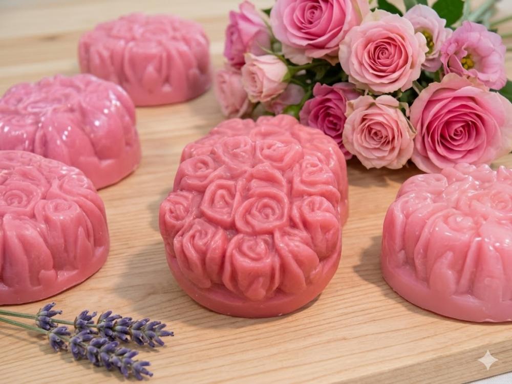Lembrancinha Buque de Rosas Maço de Flores Sabonete de Flor gest