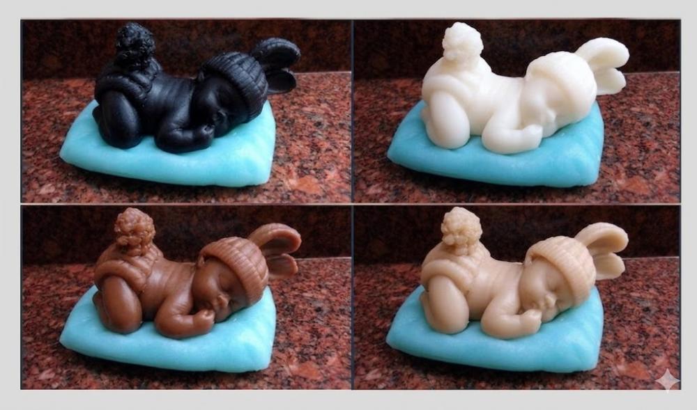 Lembrancinha Bebê Dormindo com Touca Touquinha Cha de Bebe gesta