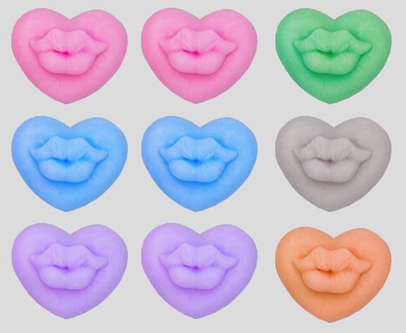 Lembrancinha Beijo no Coração Boca Cha de Lingerie noivas amor